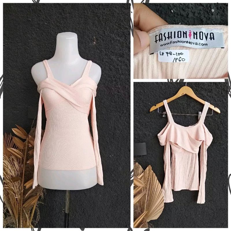 peach knit onshoulder