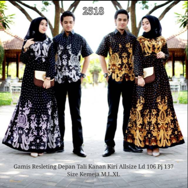 Couple batik gamis katun