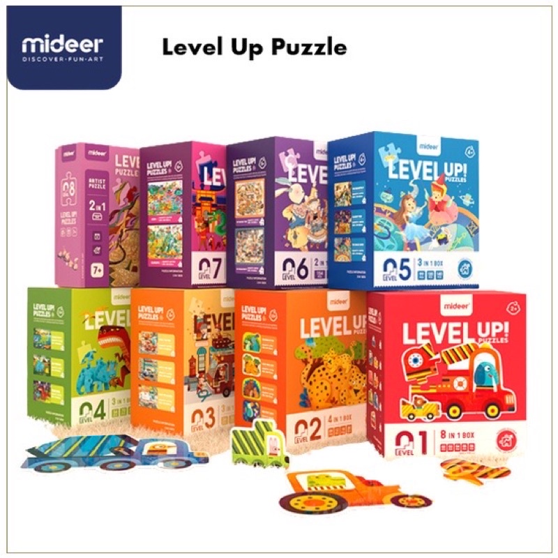 Mideer Level Up Puzzle level 02, 03, 04