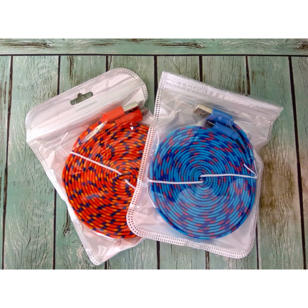Kabel Data USB Micro Tali Sepatu (2m~3m)
