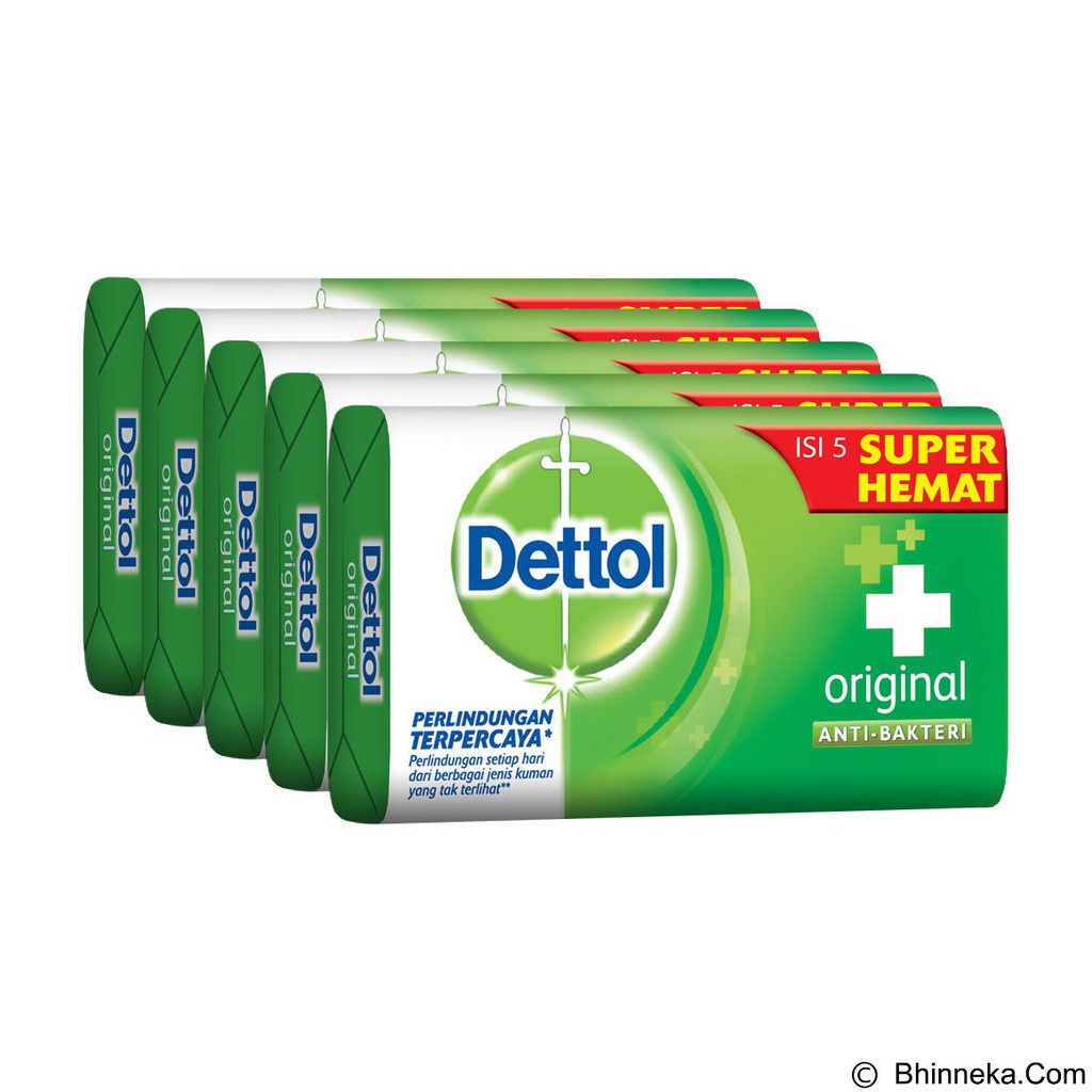 Dettol Sabun Original 100gr Bundle 5pcs