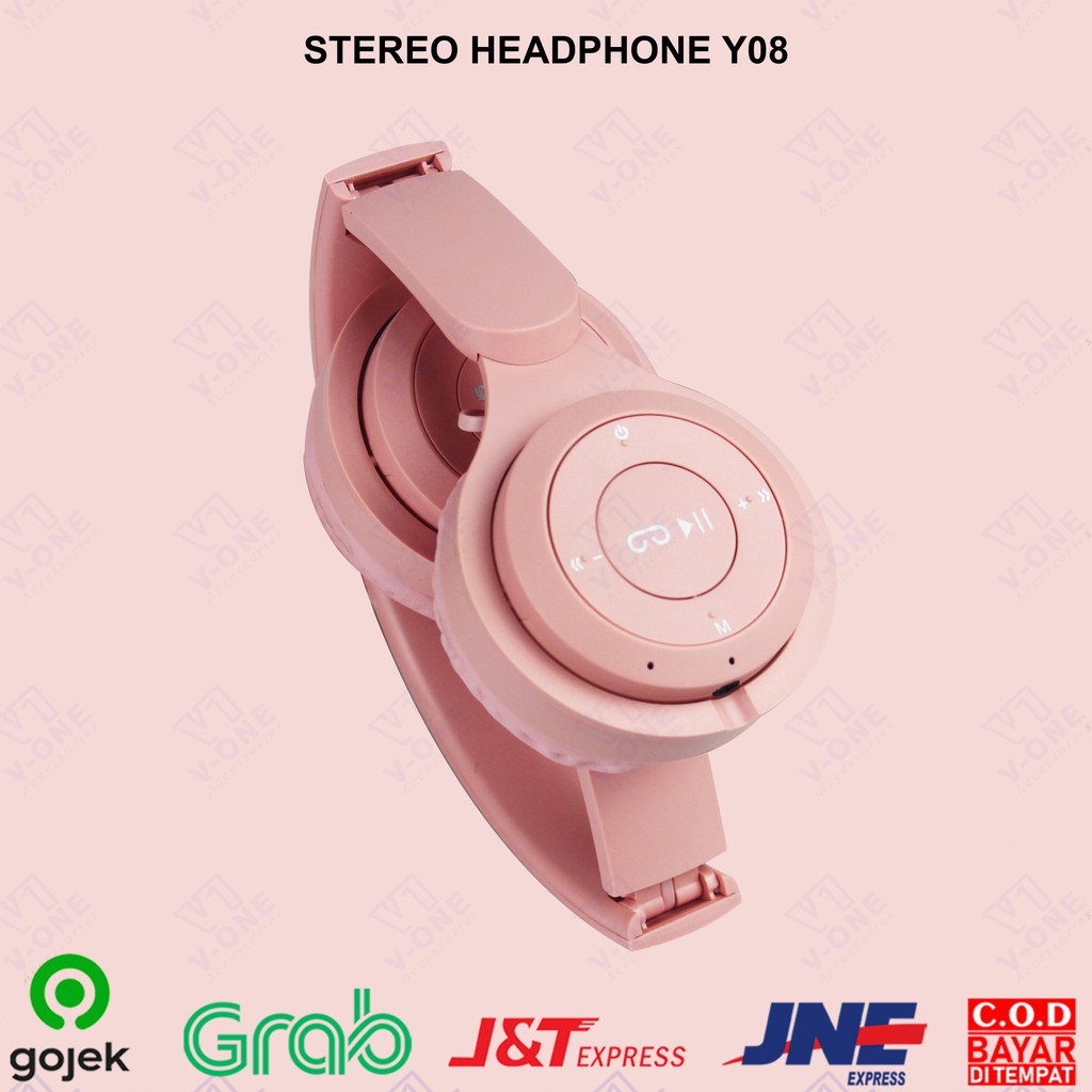 NEW HEADPHONE BLUETOOTH HEADSET WIRELESS MACARON Y08