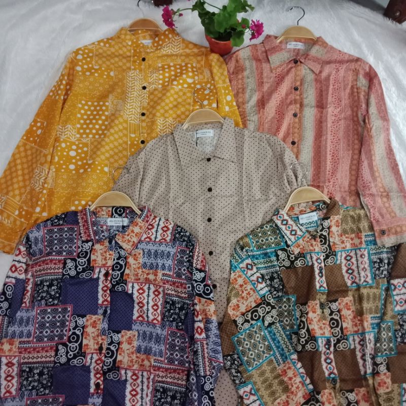 PATTERN SHIRT/KEMEJA  FREE MASKER