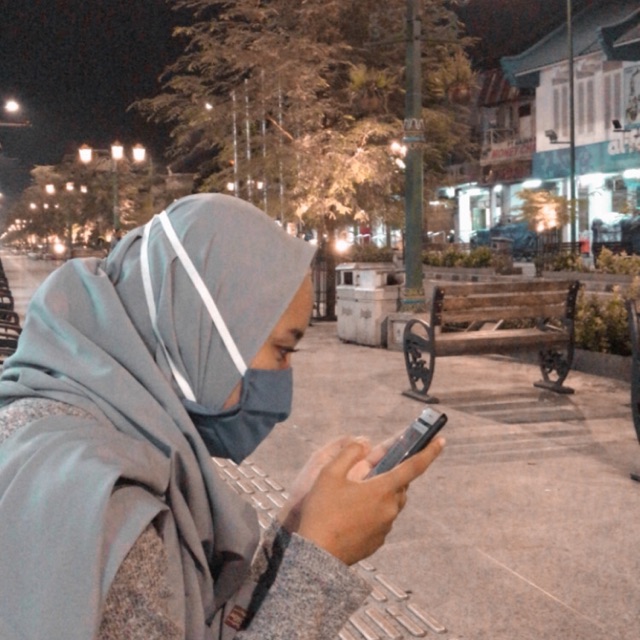 Masker Kain Filter Tissue Headloop / Hijab