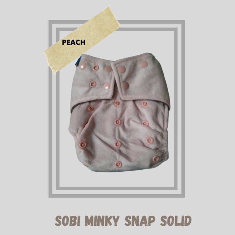 (original) Clodi Sobi Minky Snap dengan 2 Insert Microfiber