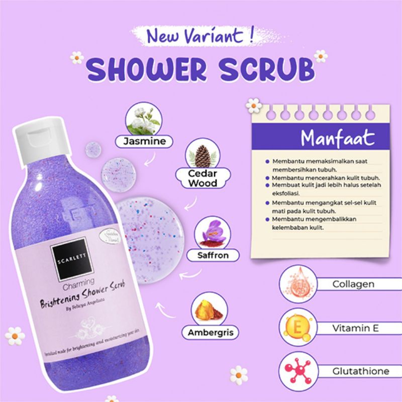 Scarlett Shower Scrub Charming