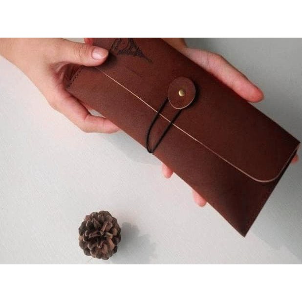 Dompet Beludru Retro Logo Menara Eiffel