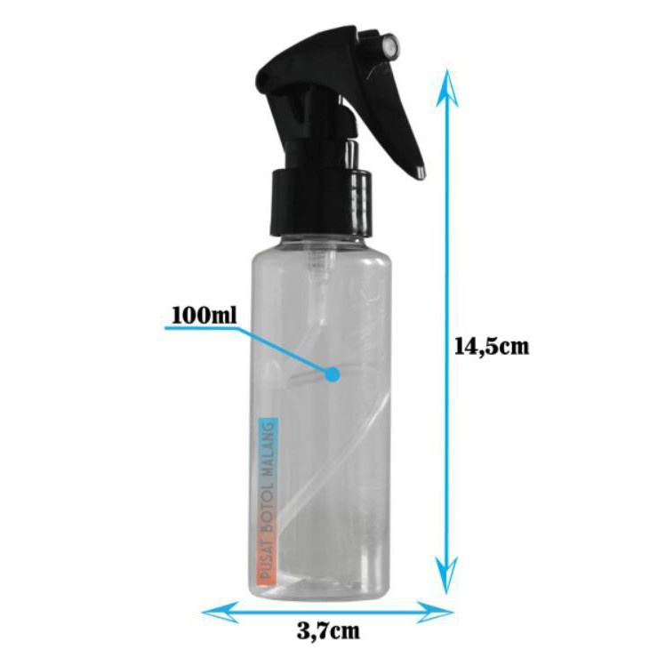 Botol RF 100ml spray trigger (Hitam natural)