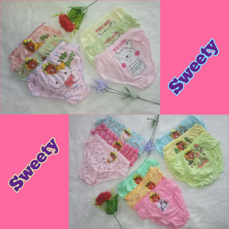 CD/CELANA DALAM ANAK CEWEK SWEETY SIZE=S,M,L(2-8 th)