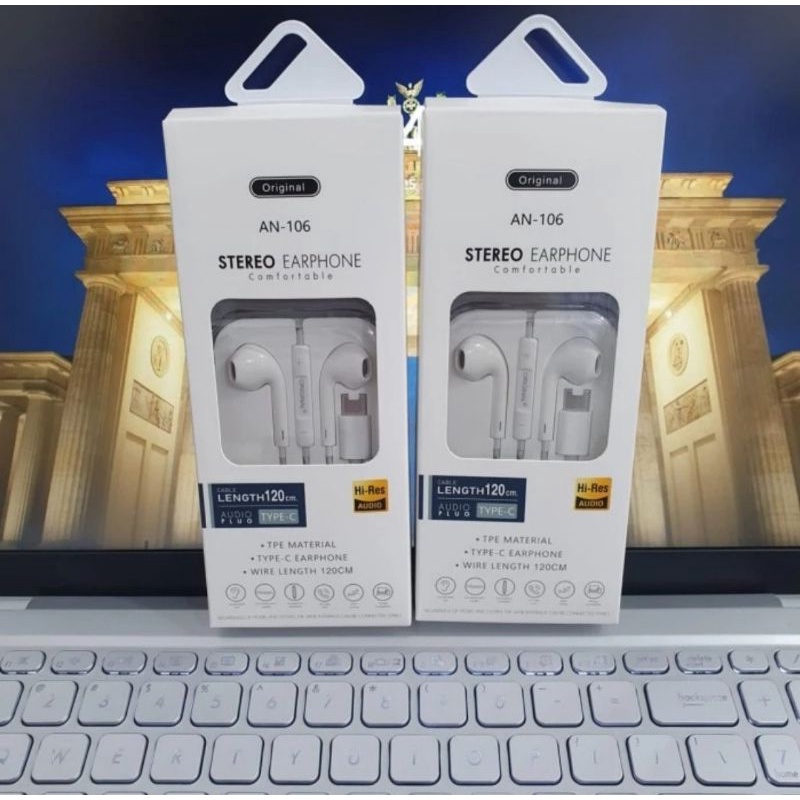 Headset stereo earphone type C AN-106 wire
