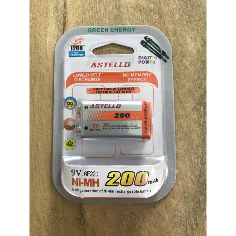 baterai astello 9v ni-cd