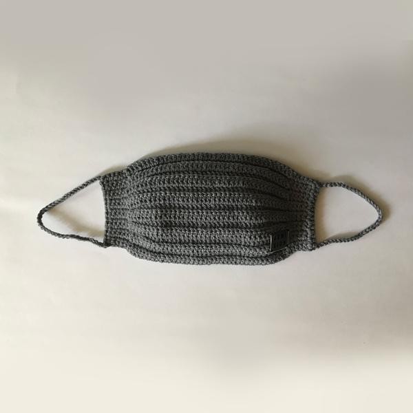 Gray Crochet face mask