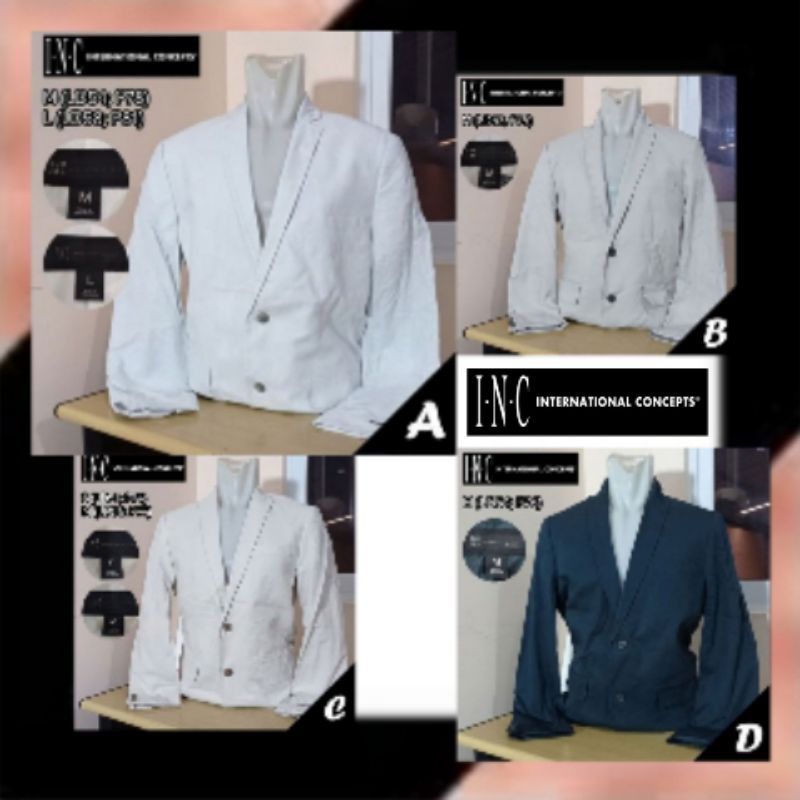 Blazer Pria Formal Branded "I.N.C"