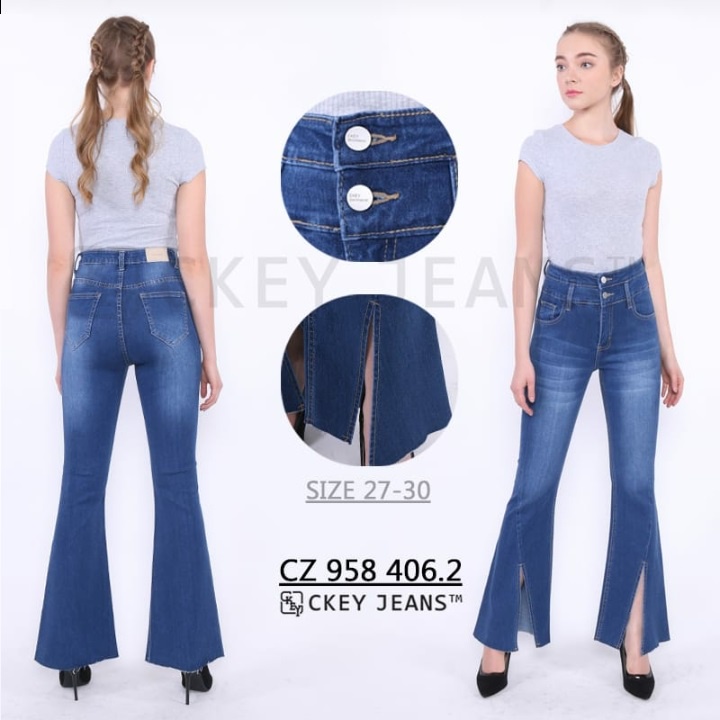 Celana Jeans Cutbray Split Unfinished