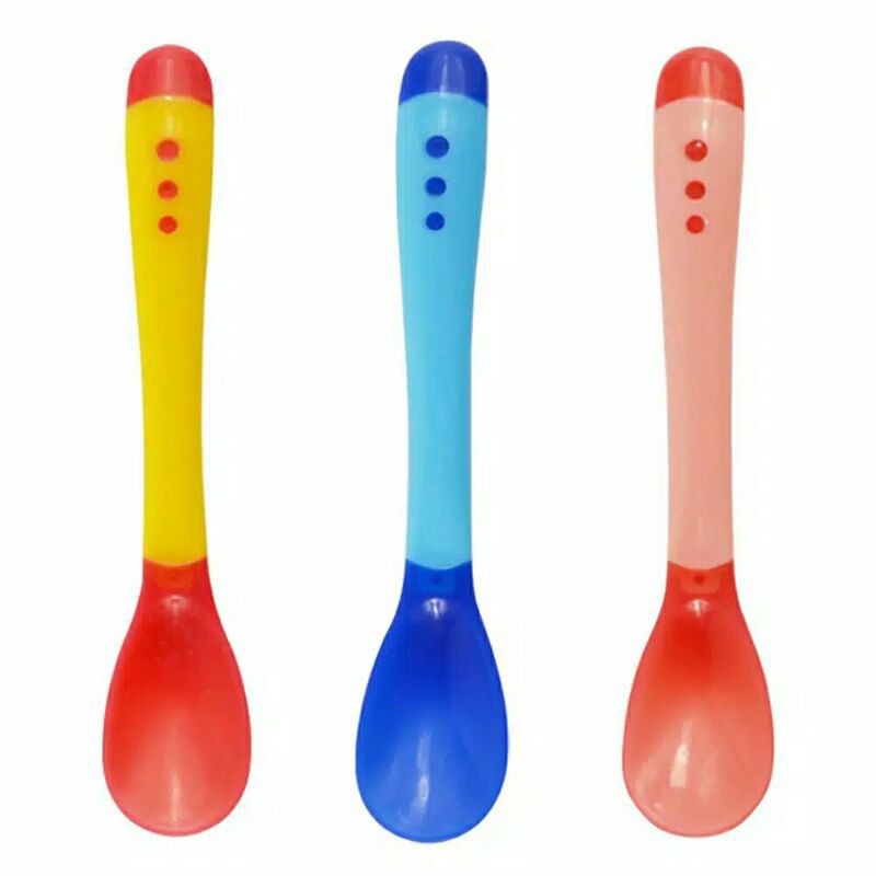 Sendok Garpu Sensor Panas MPASI Bayi