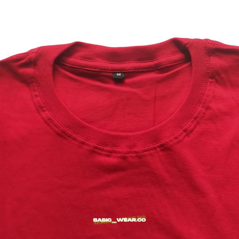 Kaos polos combed 24s Merah Cabe | basic_wear.co