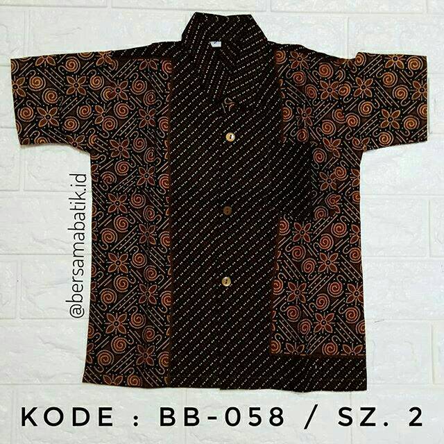 KEMEJA BATIK ANAK SIZE 2 (KODE : BB-058)