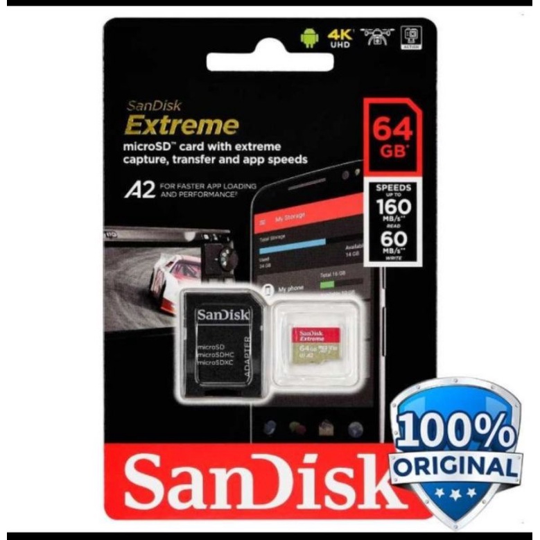 memory camera sandisk extreme micro sdxc 64 gb original