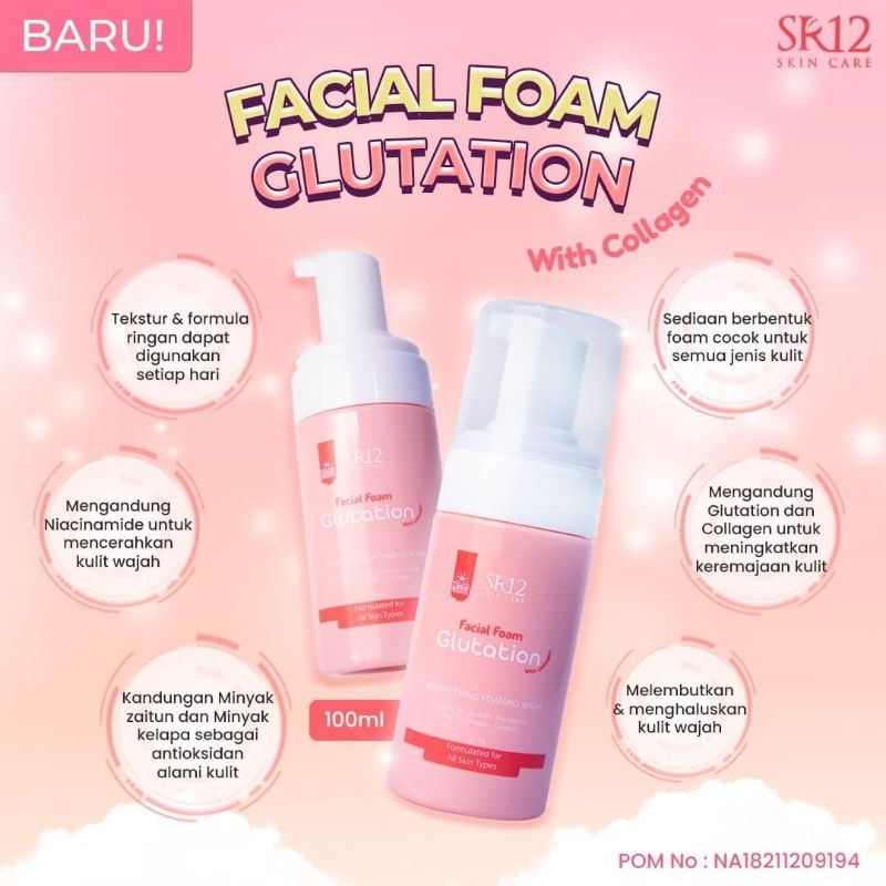 Facial foam clutation