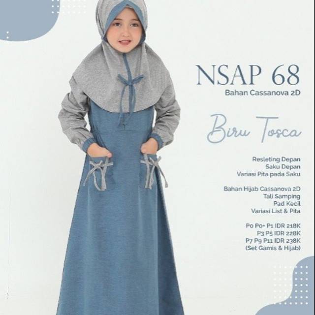 Gamis Anak Nibras Sarimbit 68
