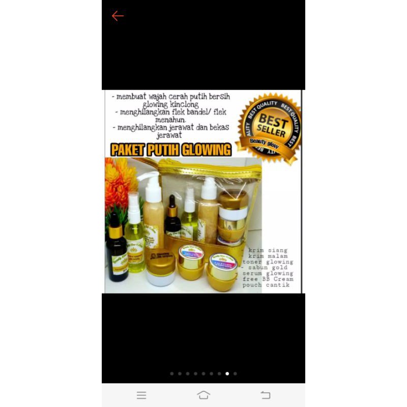paket putih glowing