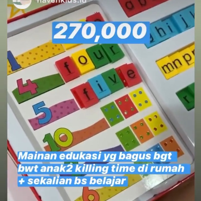 Mainan edukasi anak spell time