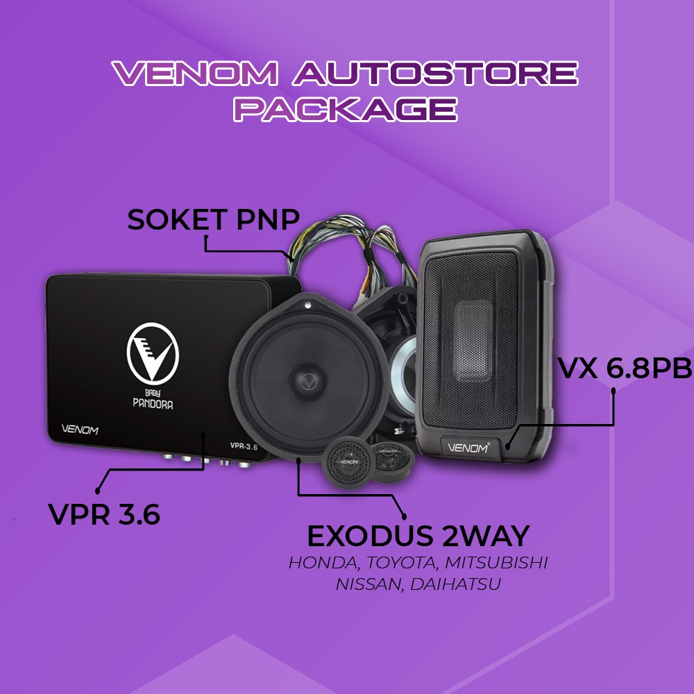 Paket DSP Processor Audio Mobil Plug and Play Venom VPR 3.6