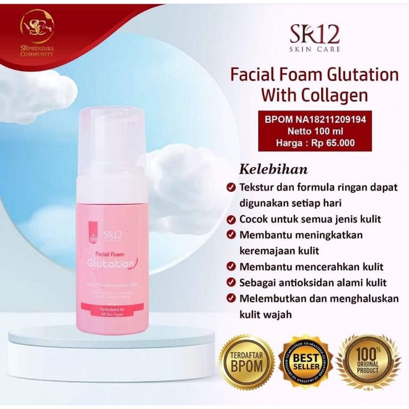 FACIAL FOAM GLUTATION SR12 WITH COLLAGEN