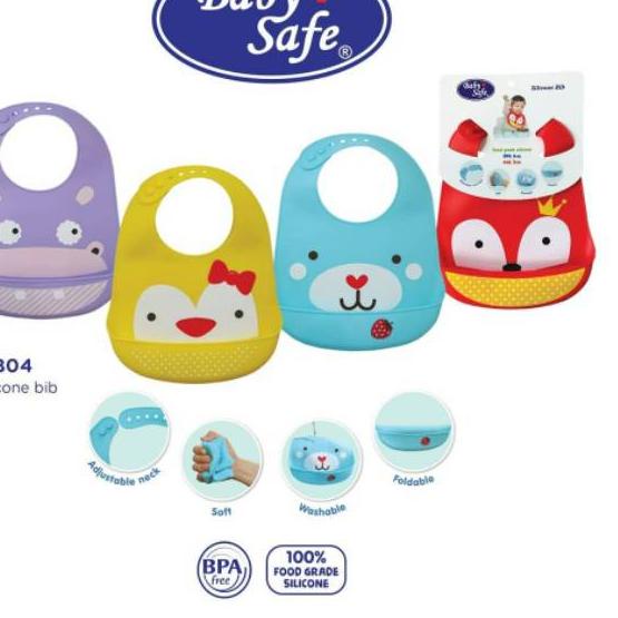 ❇ BabySafe Silicone Bib (BIB04) ❀