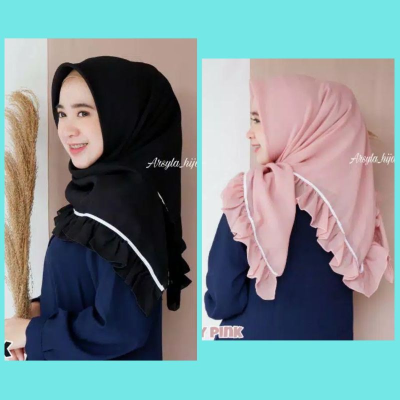 HIJAB segiempat bella remple renda (COD)