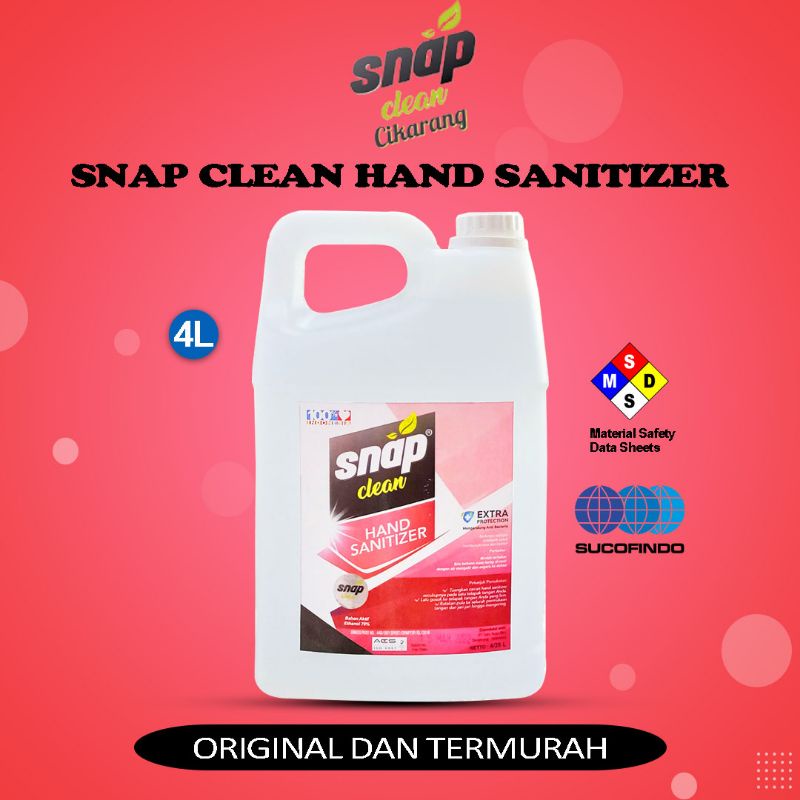 SNAP CLEAN HAND SANITIZER CAIR 4L