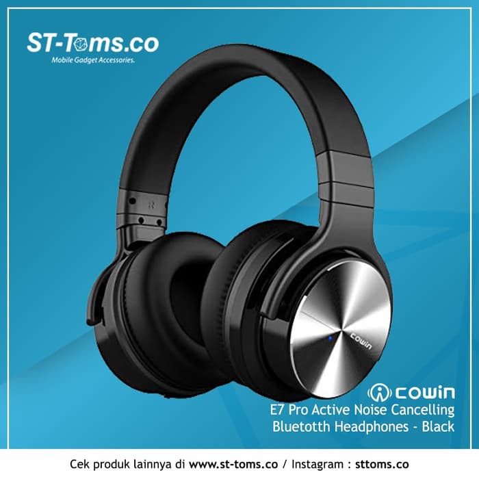 Cowin E-7 / E7 Pro Active Noise Cancelling Bluetooth Headphone - Black
