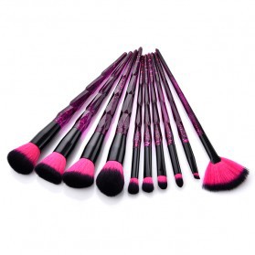 Diamond Brush Make Up 10 set - Purple