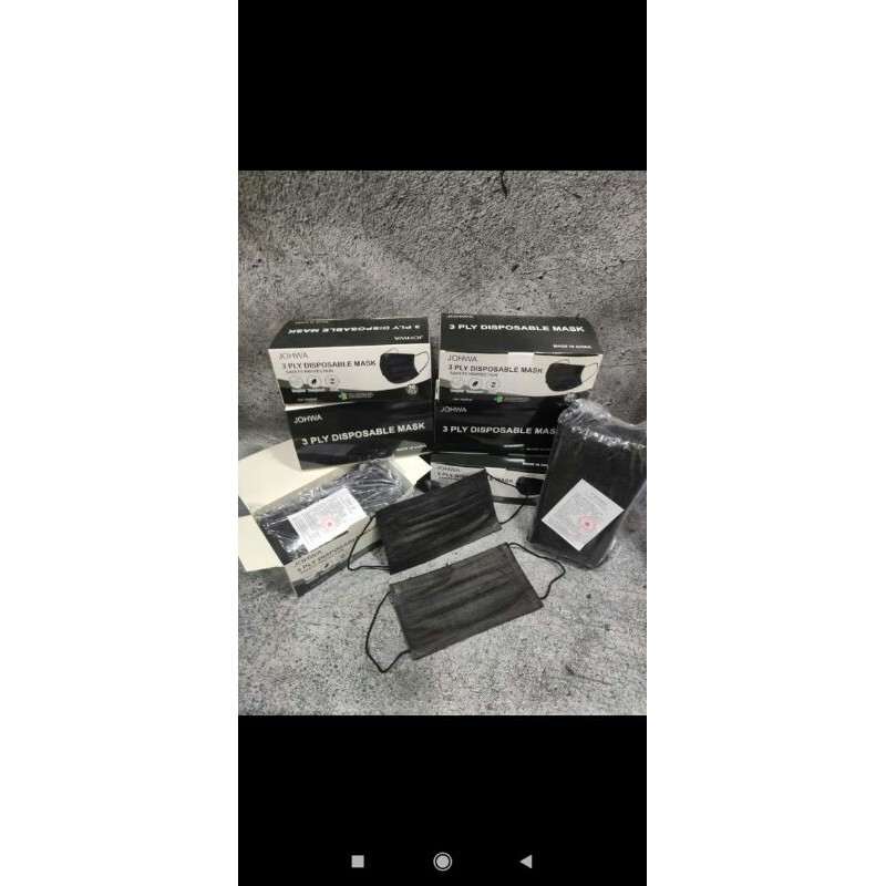 masker 3ply black edition