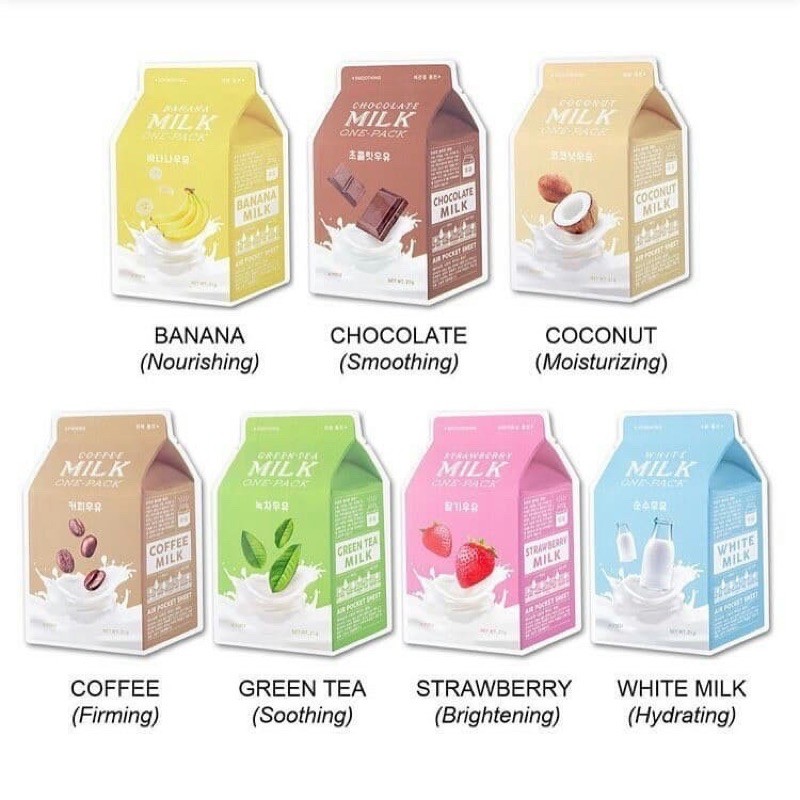 [BPOM] APIEU A'pieu Milk One Pack Mask Sheet