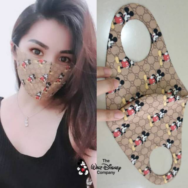 MASKER KAIN SCUBA GUCCI MICKEY EARLOOP WASHABLE