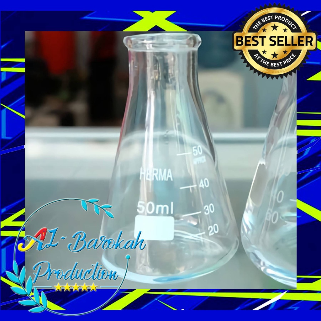 Erlenmeyer 50 ml Herma Mulut Sempit
