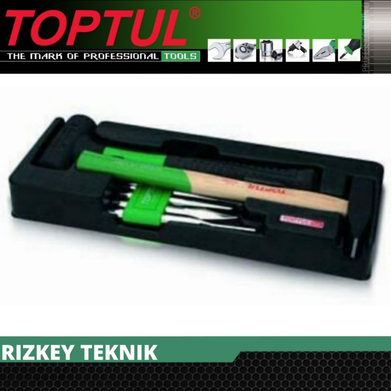 7PCS - Chisels & Hammers Set Toptul GCAT0701