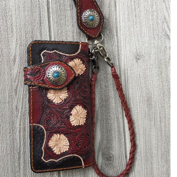 Dompet Kulit Motif Ukir