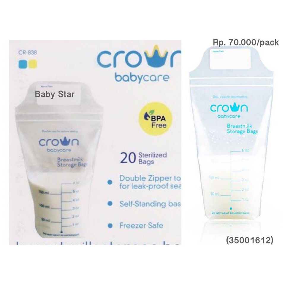 CROWN STORAGE MILK BAG 150ML