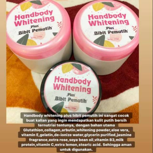 Handbody plus bibit pemutih