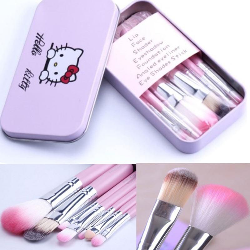 Kuas Makeup Hellokitty Isi 7 - Brush Makeup Set<br/>