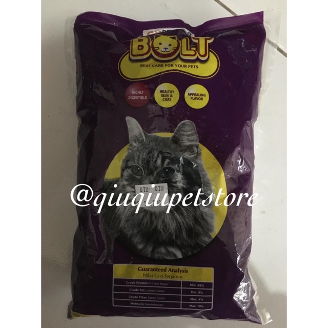 BOLT makanan kucing 500 gr