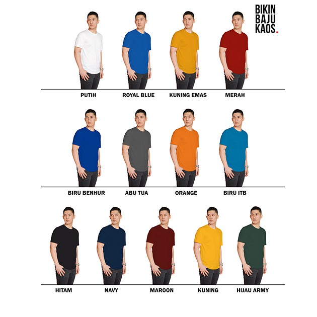 kaos polos katun combed 30s BBK