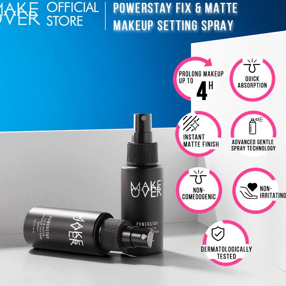✺ MAKE OVER Powerstay Fix & Matte Makeup Setting Spray 50 ml - Makeup Setting Spray ✲