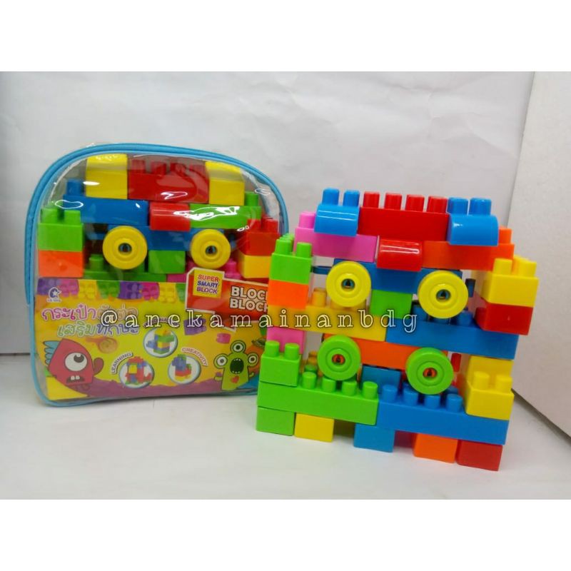 mainan puzzle blok ransel