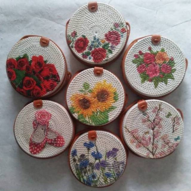 Tas rotan decoupage