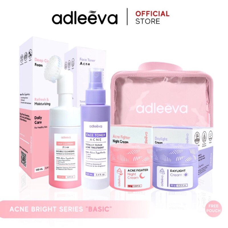 PAKET ADLEEVA ACNE BRIGHT SERIES - BASIC
