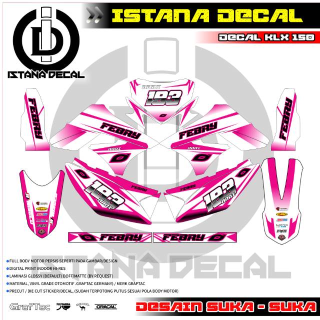 Sticker stiker decal klx 150 L