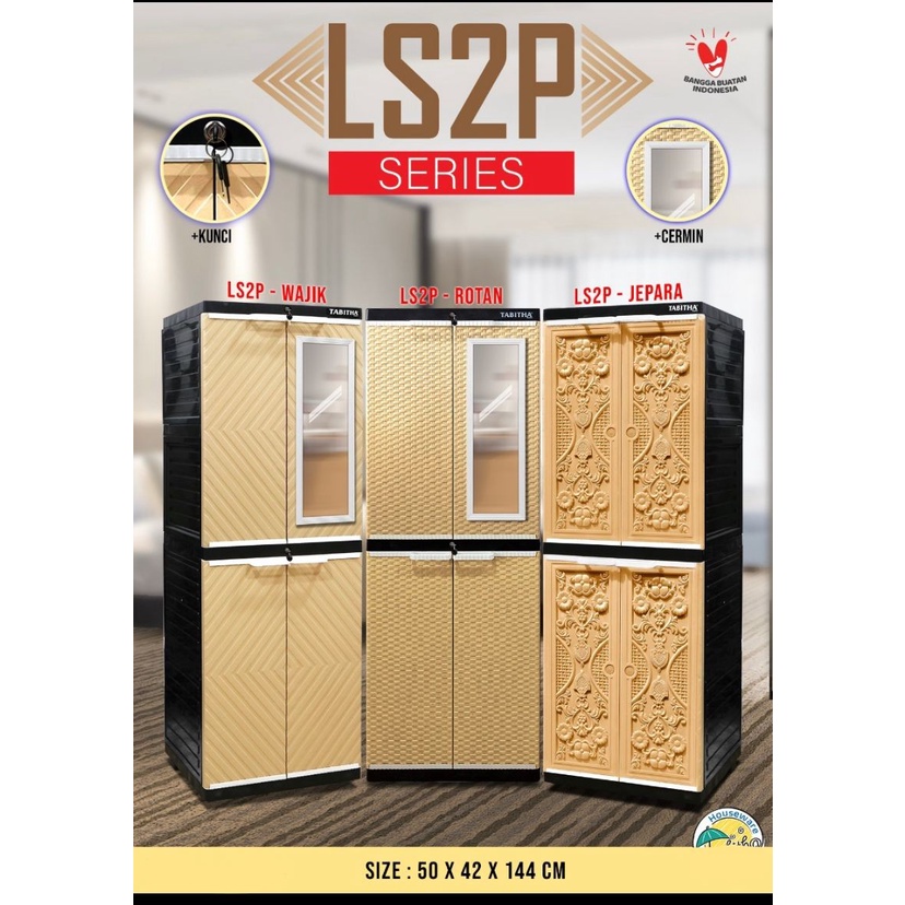 LEMARI PAKAIAN MP TABITHA LS2P KACA